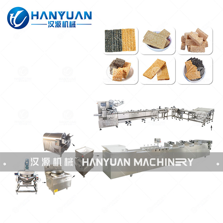 Sesame Candy Bar Production Line 400kg/H 24kW Nut Bar Making Machine