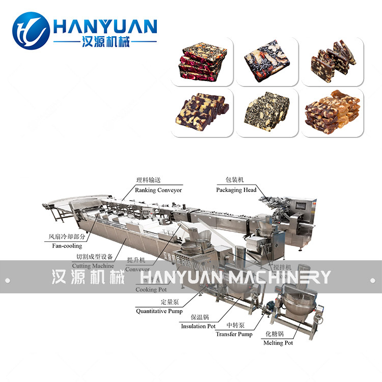 Sesame Soft Cake Production Line 100kW Cereal Bar Machine 380V/50Hz