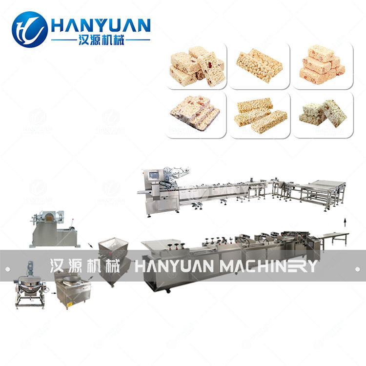 Rice Candy Bar Production Line 400kg/H Puffed Rice Maker Machine