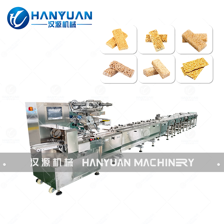 Automated Granola Bar Packaging Machine 250pcs/Min Candy Bar Wrapping Machine