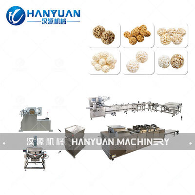 Good price Fully Automatic Advanced Puffed Rice Making Machine Rice Candy Ball Production Line For Snack Production online